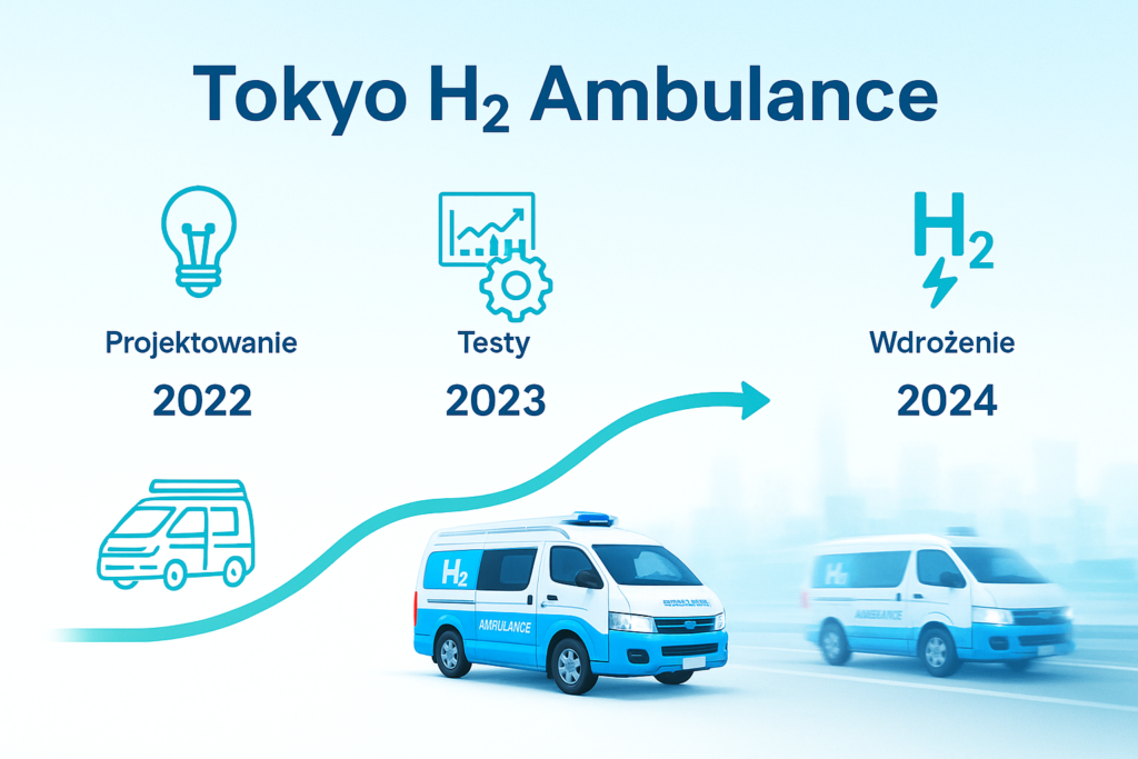 Przebieg Projektu „Tokyo H₂ Ambulance” (2022–2024)